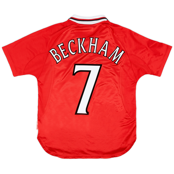 1999-00 Manchester United 'CL Winners' Shirt Beckham #7 - 8/10 - (Y)