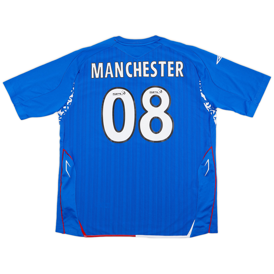 2007-08 Rangers Home Shirt Manchester #08 - 8/10 - (XXL)