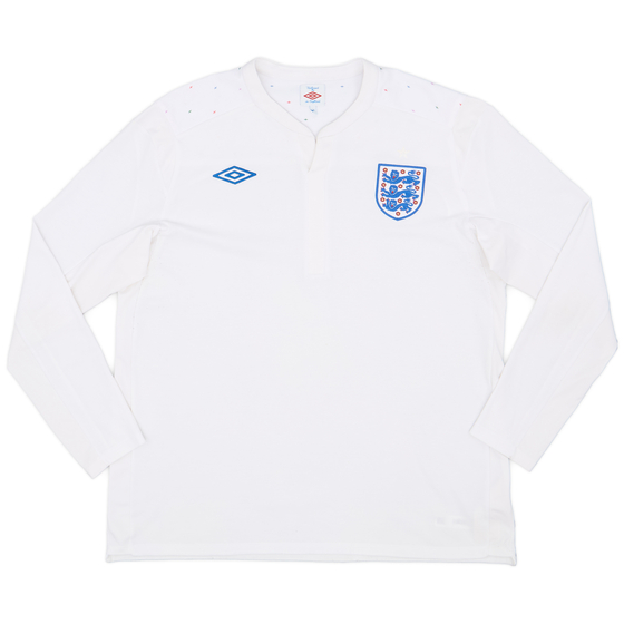 2011-12 England Home L/S Shirt - 9/10 - (XL)