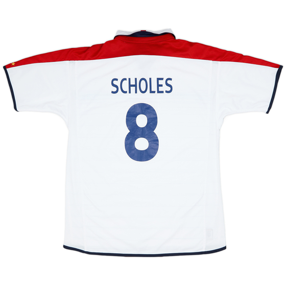 2003-05 England Home Shirt Scholes #8 - 9/10 - (XL)