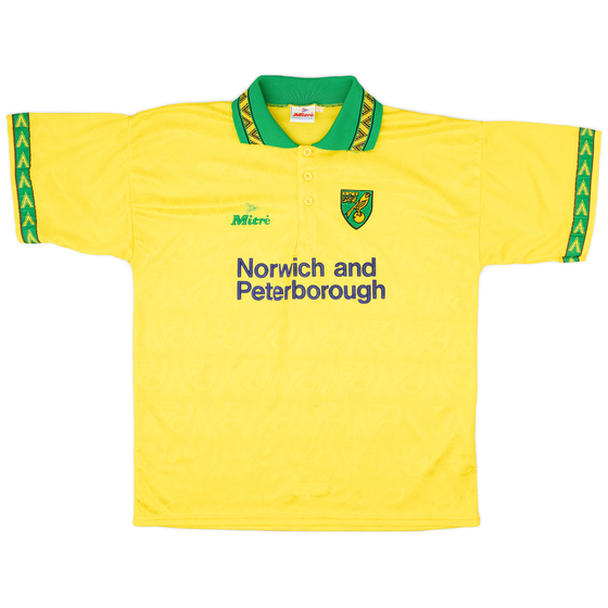 1994-96 Norwich Home Shirt Eadie - 9/10 - (L)