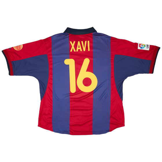 2000-01 Barcelona Home Shirt Xavi #16 - 6/10 - (XXL)