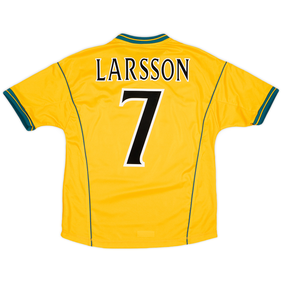 2000-02 Celtic Away Shirt Larsson #7 - 9/10 - (Y)