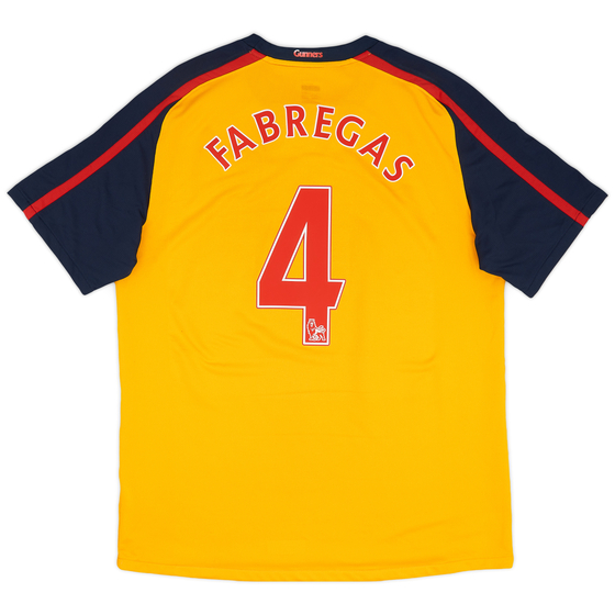 2008-09 Arsenal Away Shirt Fabregas #4 - 8/10 - (L)