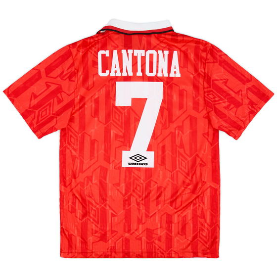 1992-94 Manchester United Home Shirt Cantona #7 - 9/10 - (S)