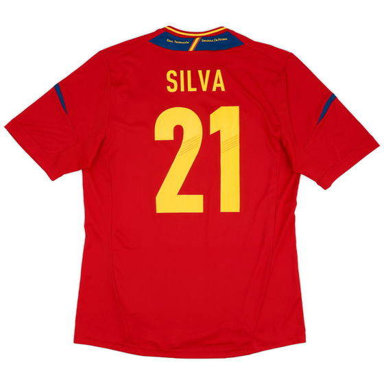 2011-12 Spain Home Shirt Silva #21 - 9/10 - (L)