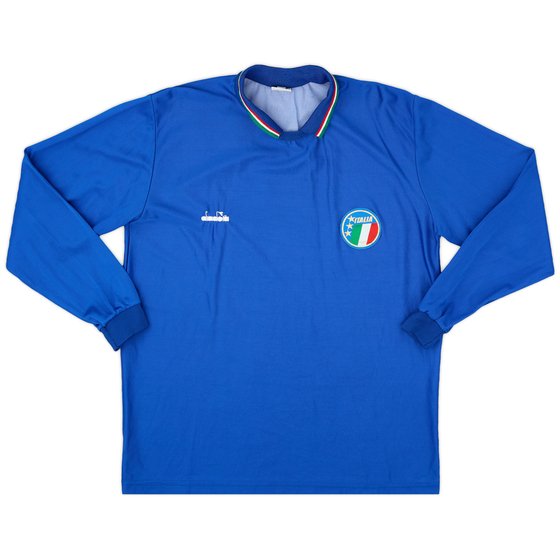 1986-91 Italy Home L/S Shirt - 8/10 - (XL)