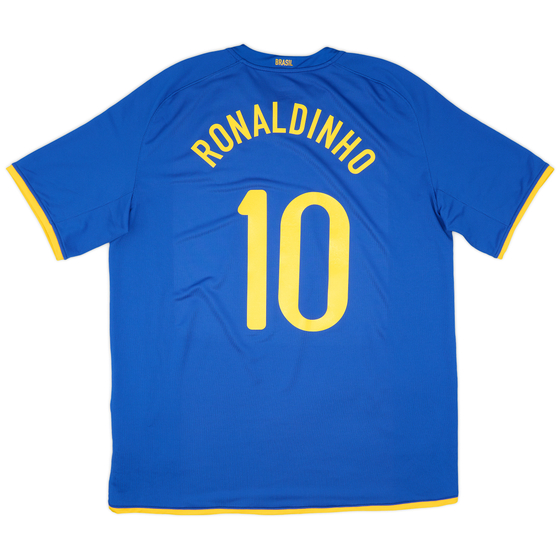 2008-10 Brazil Away Shirt Ronaldinho #10 - 9/10 - (XXL)