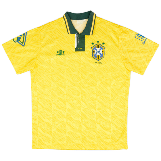 1991-93 Brazil Home Shirt - 9/10 - (XL)