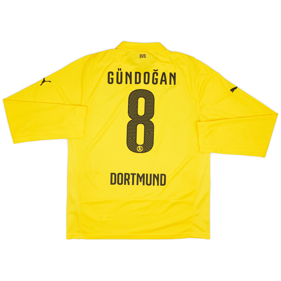 2014-15 Dortmund CL Home L/S Shirt Gündoğan #8 - 8/10 - (XL)