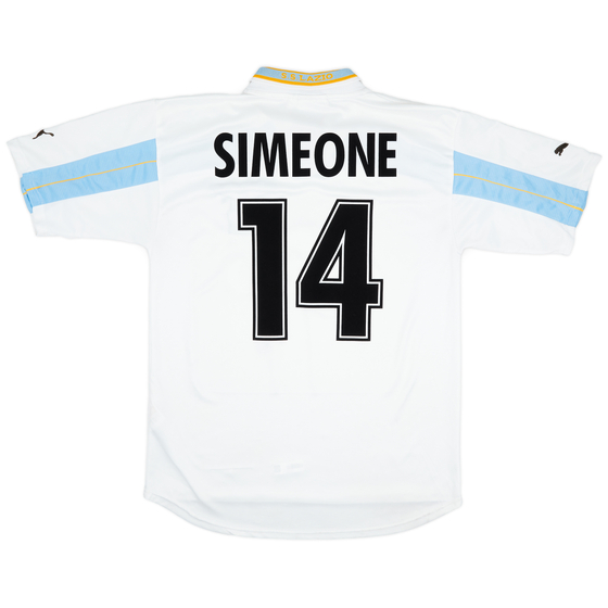 1999-00 Lazio Centenary Home Shirt Simeone #14 - 7/10 - (L)