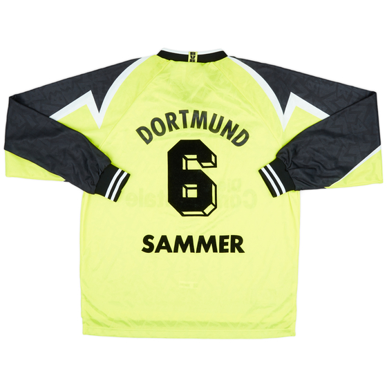 1995-96 Borussia Dortmund Home L/S Shirt Sammer #6 - 9/10 - (XXL)