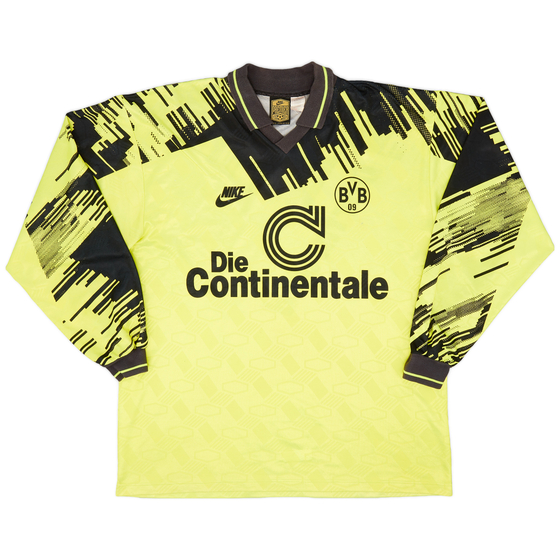 1992-93 Borussia Dortmund Home L/S Shirt - 8/10 - (XL)