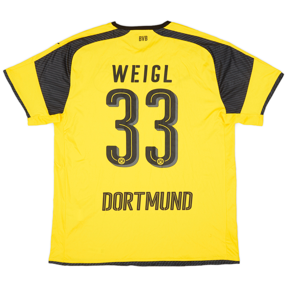 2016-17 Borussia Dortmund Home European Shirt Weigl #33 - 9/10 - (XL)