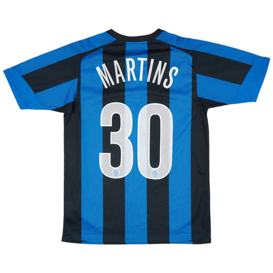 2005-06 Inter Milan Home Shirt Martins #30 - 7/10 - (XL.Boys)