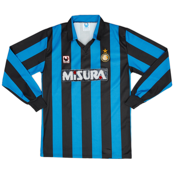 1990-91 Inter Milan Home L/S Shirt - 6/10 - (L)