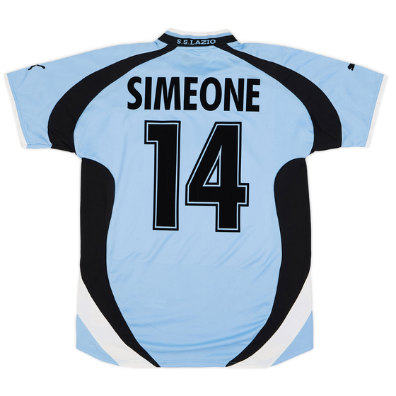 2000-01 Lazio Home Shirt Simeone #14 - 8/10 - (M)