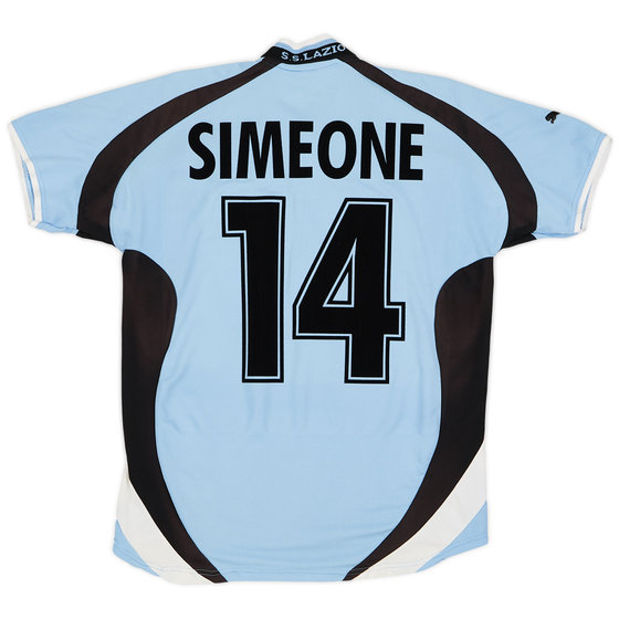 2000-01 Lazio Home Shirt Simeone #14 - 6/10 - (S)