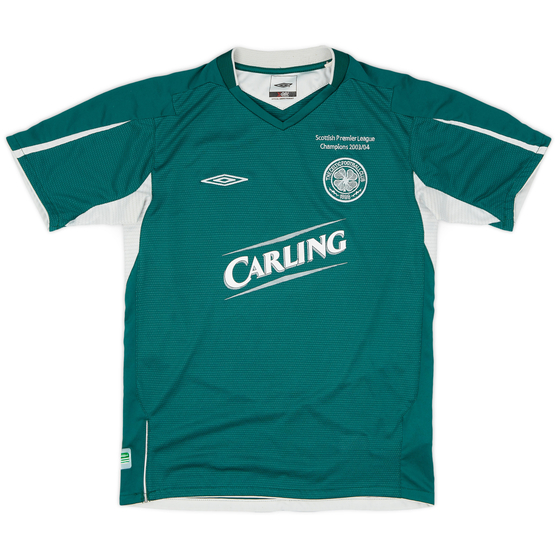 2004-05 Celtic 'Premier League Champions 03/04' Away Shirt - 9/10 - (L.Boys)