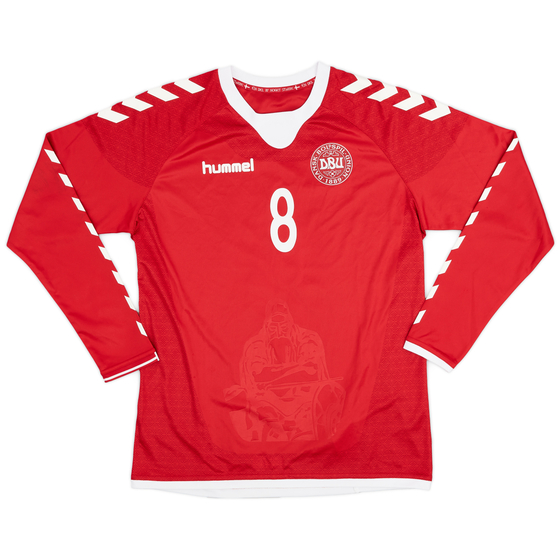 2016-17 Denmark Home L/S Shirt #8 - 7/10 - (M)