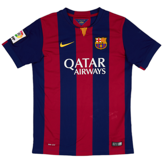 2014-15 Barcelona Home Shirt - 9/10 - (L.Boys)