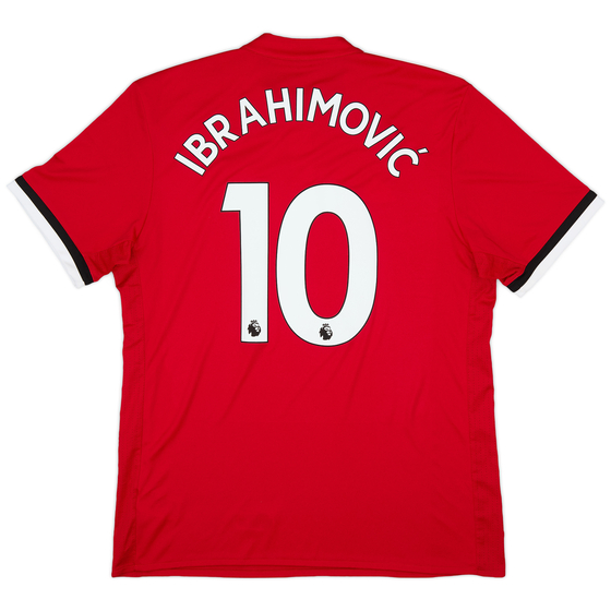 2017-18 Manchester United Home Shirt Ibrahimovic #10 - 9/10 - (L)
