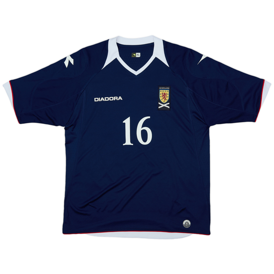 2008-09 Scotland Home Shirt #16 - 9/10 - (XL)