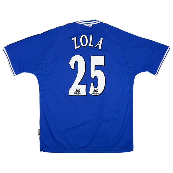 1999-01 Chelsea Home Shirt Zola #25 - 9/10 - (XL)