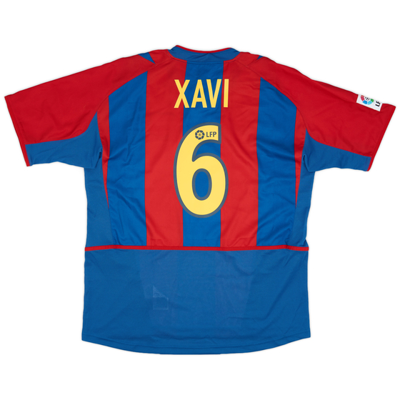 2002-03 Barcelona Home Shirt Xavi #6 (XL)
