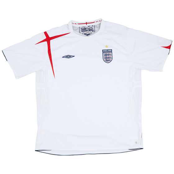 2005-07 England Home Shirt - 7/10 - (3XL)