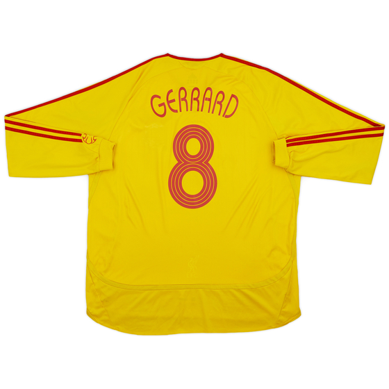 2006-07 Liverpool Away L/S Shirt Gerrard #8 - 6/10 - (XXL)