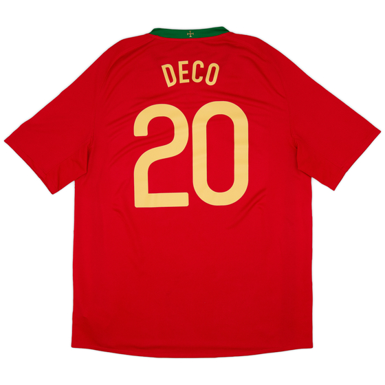 2008-10 Portugal Home Shirt Deco #20 - 9/10 - (XL)