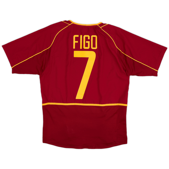 2002-04 Portugal Home Shirt Figo #7 - 6/10 - (S)