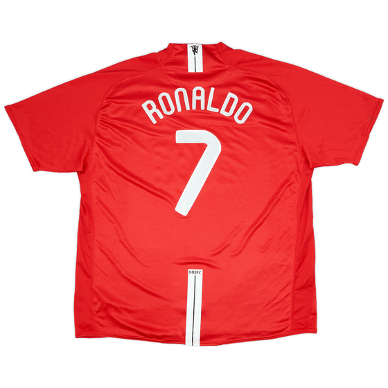 2007-09 Manchester United Home Shirt Ronaldo #7 - 9/10 - (3XL)