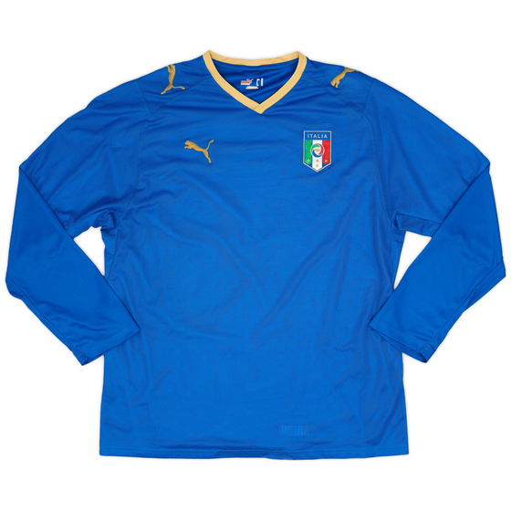 2007-08 Italy Home L/S Shirt - 9/10 - (XL)