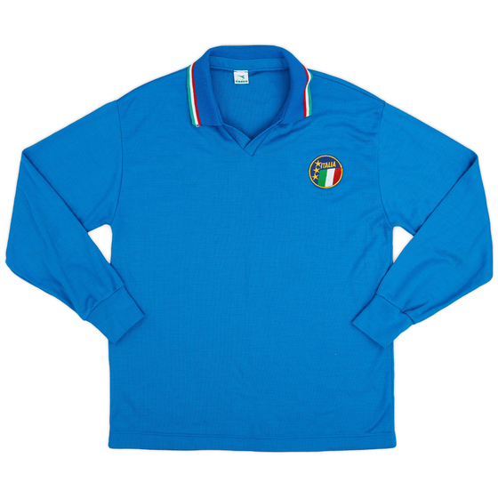 1986-91 Italy Home L/S Shirt - 9/10 - (XL)