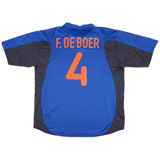 2000-02 Netherlands Away Shirt F. De Boer #4 - 9/10 - (XXL)