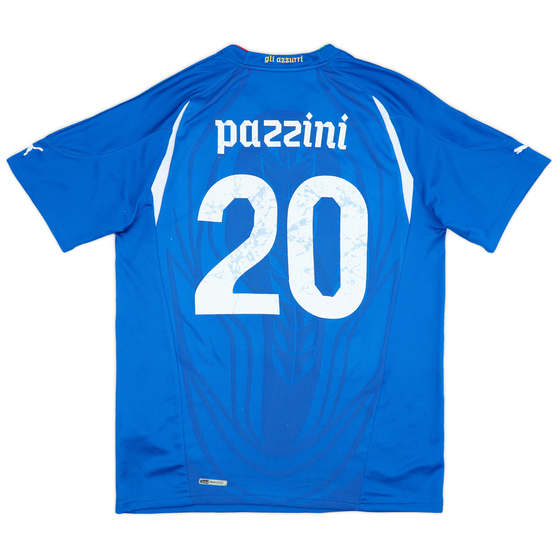 2010-12 Italy Home Shirt Pazzini #20 - 5/10 - (L)