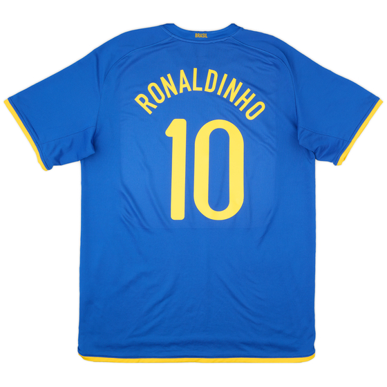 2008-10 Brazil Away Shirt Ronaldinho #10 - 8/10 - (XL)