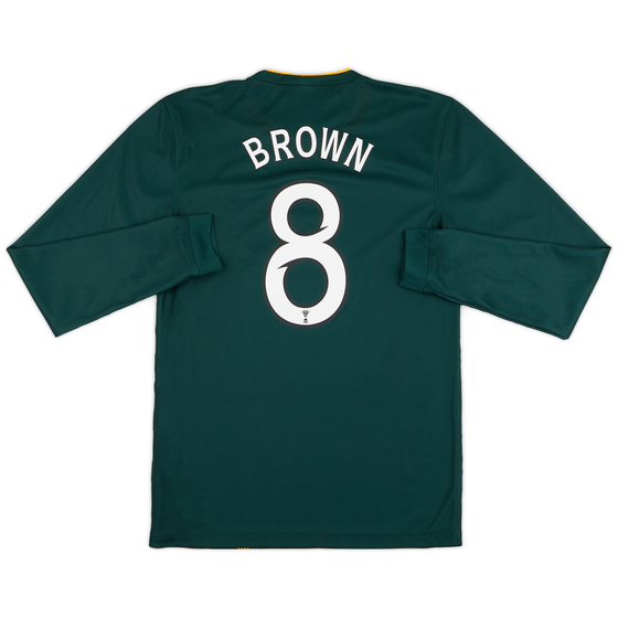 2014-15 Celtic Away L/S Shirt Brown #8 (S)