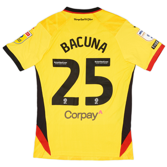 2022-23 Watford Match Issue Home Shirt Bacuna #25