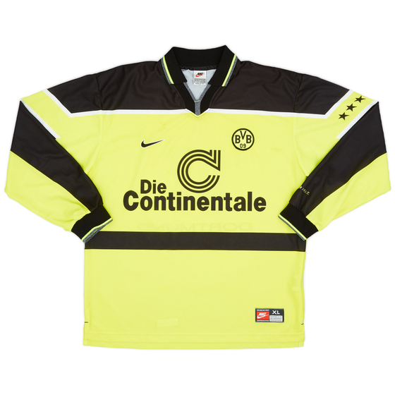 1997-98 Borussia Dortmund Home Champions League Sieger '97 L/S Shirt - 8/10 - (XL)