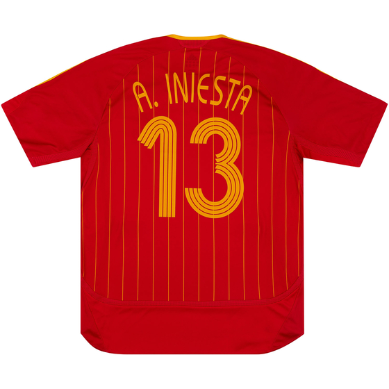 2006-08 Spain Home Shirt A.Iniesta #13