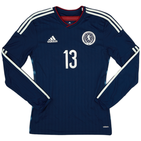 2014-15 Scotland Player Issue Home L/S Shirt #13 - 10/10 - (S)