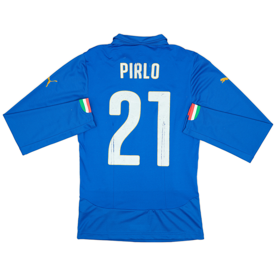 2014-15 Italy Home L/S Shirt Pirlo #21 - 6/10 - (S)
