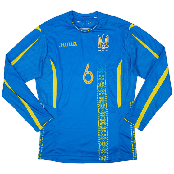 2017-18 Ukraine Away L/S Shirt #6 - 6/10 - (M)