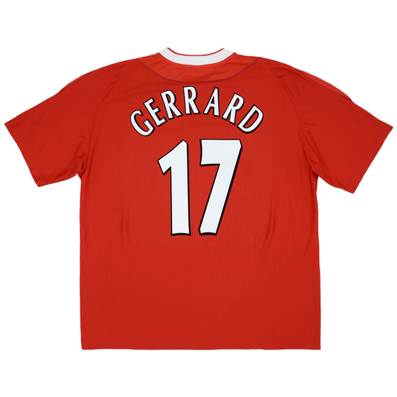2002-04 Liverpool Home Shirt Gerrard #17 - 6/10 - (XL)