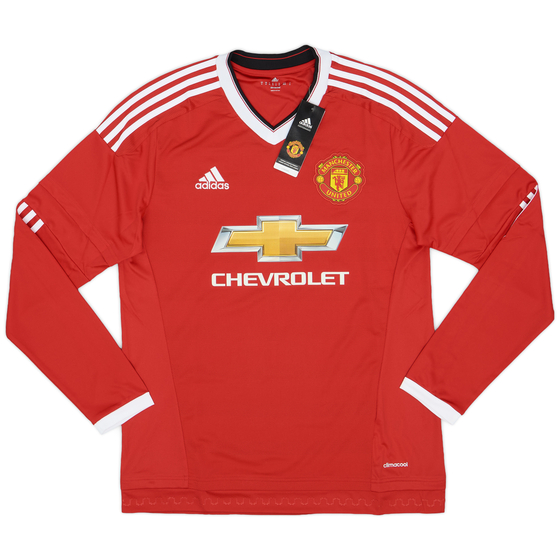 2015-16 Manchester United Home L/S Shirt (M)