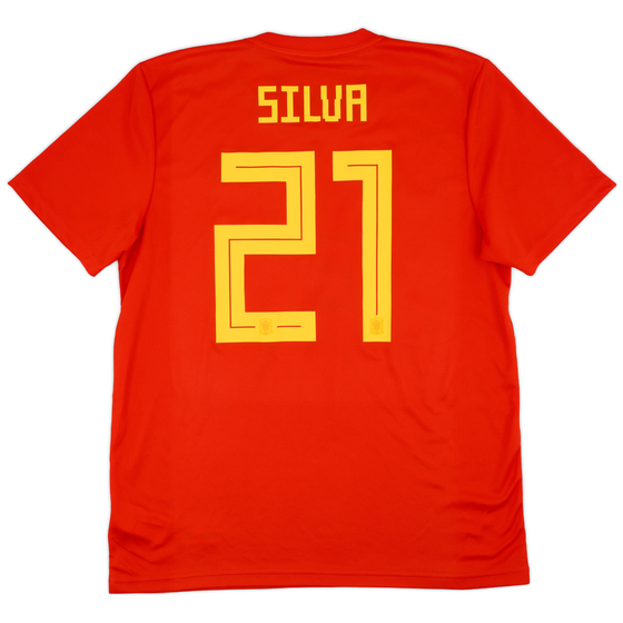 2018-19 Spain Home Shirt Silva #21 - 8/10 - (L)