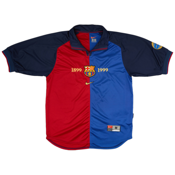 1999-00 Barcelona Centenary Home Shirt - 9/10 - (M)